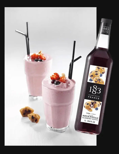Frozen Berries Muffin Milkshake Recipe using 1883 Syrups - Hessian Coffee & Vending