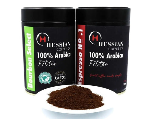 Hessian’s new retail coffee tins - Hessian Coffee & Vending