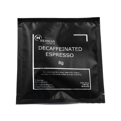 Decaffeinated One Shot 100x8g - Hessian Coffee & Vending