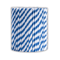 Paper Straws: Blue & White x 500 - Hessian Coffee & Vending
