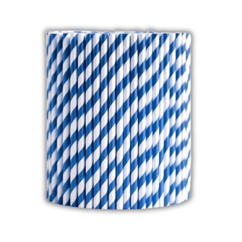 Paper Straws: Blue & White x 500 - Hessian Coffee & Vending