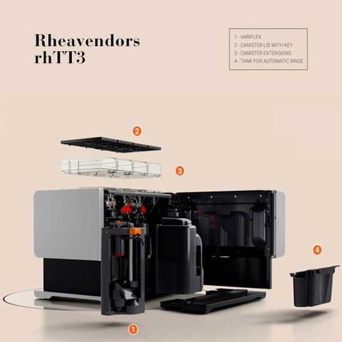 Rheavendors TT3 Bean to Cup Coffee Machine - Hessian Vending