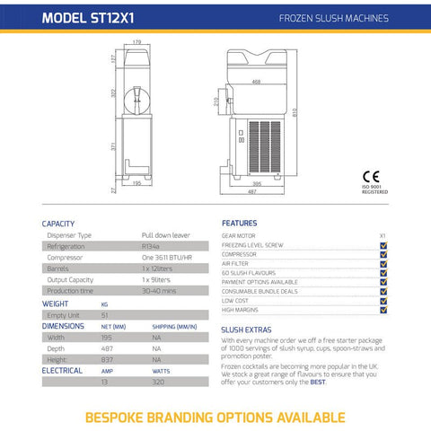 ST12X1 Slush Machine - Hessian Vending