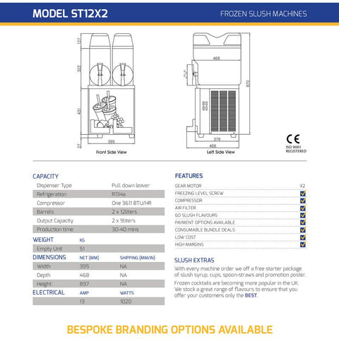 ST12X2 Slush Machine - Hessian Vending