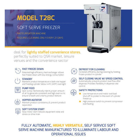 T28C Frozen Yoghurt Machine - Hessian Vending